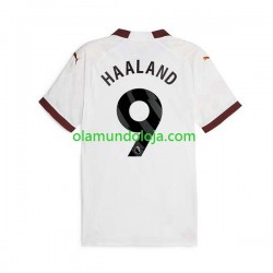 Camisola Manchester City Erling Haaland 9 Homem Equipamento Segundo 2023-2024 Manga Curta